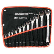 Ringschlüssel + Maulschlüssel 2 in 1 ZOLL SEA INCH 3/8" -1" 11-tlg. CV-Stahl