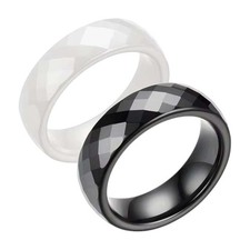 Keramik Ring Partnerring Verlobungsring Fingerring Elegant Prisma Facettiert