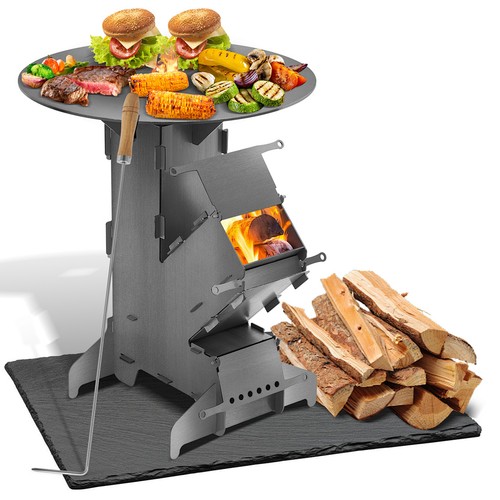 Raketenofen heizen grillen - heizen,