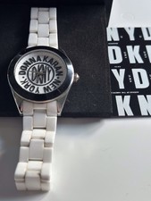 Donna Karan DKNY tolle Design Damen Armbanduhr Weiß Schwarz 