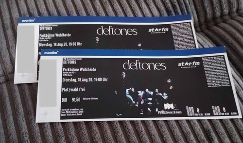 Konzertkarten deftones - konzertkarten, in