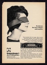 3w5164/ Alte Reklame von 1966 – BECKER Autoradio – Radiowerke – 7501 Ittersbach