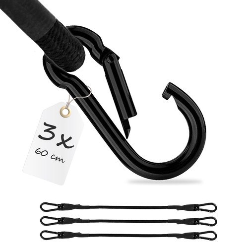 Spanngummi mit karabiner - 3x,