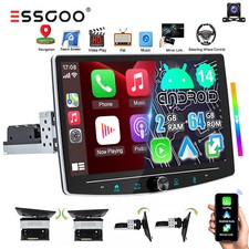 64GB 10" Android14 Apple Carplay Autoradio 1 DIN GPS Navi Drehbar Bildschirm KAM
