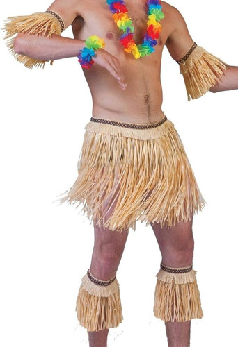 Hawaii kostüm set natur - kostüm,