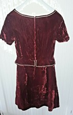 VINTAGE Velvet DRESS BOURDEUX Samtkleid Renesaisse Mittelalter Romantik