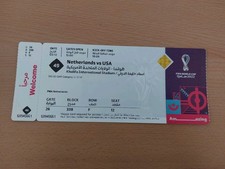Top Ticket FIFA World Cup 2022 Qatar #49 Netherlands vs USA Niederlande Names