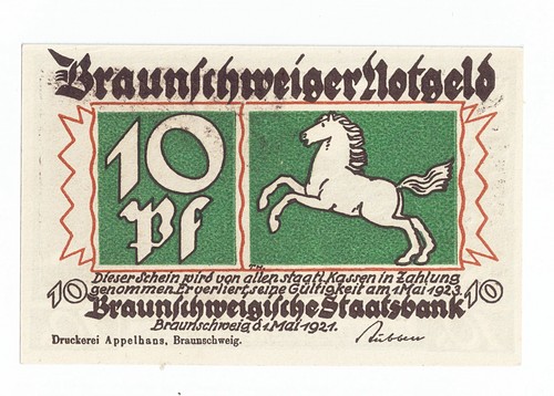 Notgeldscheine braunschweiger - notgeldscheine, "braunschweiger