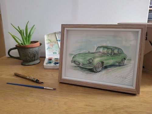 Original aquarellbild mit - original,