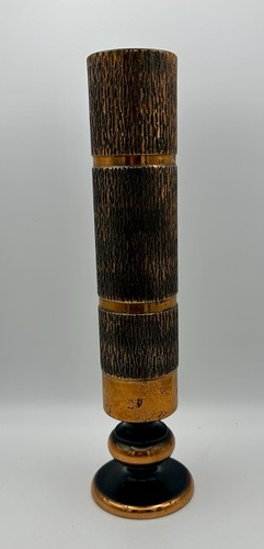 Vintage kupfervase brutalismus - kupfervase,