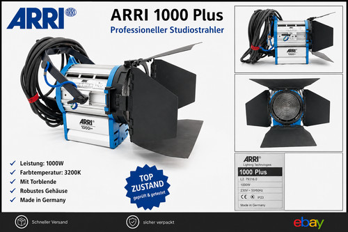 Arri 1000 plus - 1000, fresnel