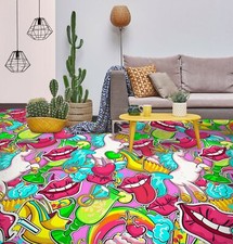 3D Rote Lippen 2004 Fußboden