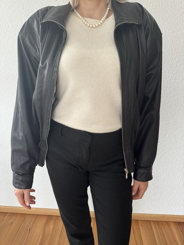 Lederjacke biker schwarz - gr.38,