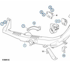 BMW E92 LCI – Scheinwerfer-Arm/Halter - rechts inkl. Waschdüse  - 51647227926