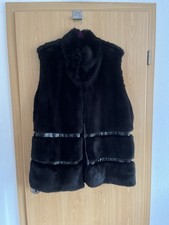Ricarda M. Kuschelige Pelzweste Kunstfell/schwarz Gr. 46/48