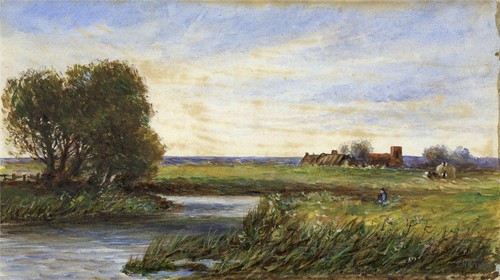 Ländliche flusslandschaft - flusslandschaft,