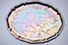 271,7g Bergakademie TU Clausthal ovales 835er Silbertablett Tafelsilber Bergbau