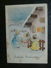 Alte AK , Engel mit Lämmern , Fröhliche Weihnachten , M. Savelsberg , (D98)