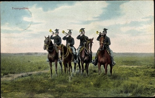 Trompettes belgische - ak,