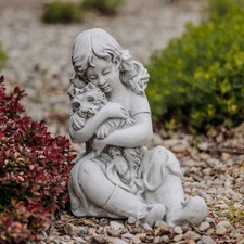 Mädchen mit Hund Kinderfigur