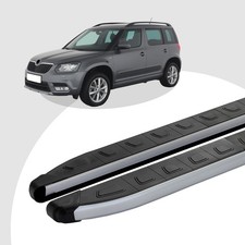 Trittbretter passend für Skoda Yeti ab 05/2009-12/2017 (Model: DOLU, Farbe: SIlb