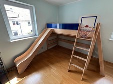 Paidi Fleximo Kinderhochbett Rutsche, Kletterwand, Leiter, Zelt