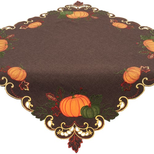 Tischdecke kürbis 85x85 - tischdecke,