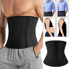Herren Bauchweggürtel Taillenformer Corsage Mieder Shapewear Taille Korsett Gurt