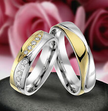 2 Echt Silber 925 Trauringe Eheringe Verlobungsringe , Gravur Gratis , J320-WG