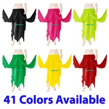 Chiffon 8 Blumenblatt Schlitze Röcke Bauchtanz Kostüm Tribal Tinkerbell Panel