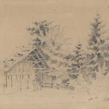 Zeichnung Waldlandschaft