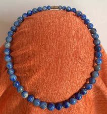 Echtschmuck! Lapislazuli Kette, ca. 39 cm. SCHÖNE FARBE! WEIHNACHTSGESCHENK!