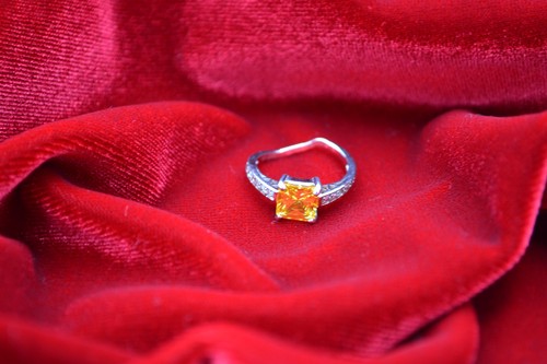 Echt citrin ring 925 - ring,