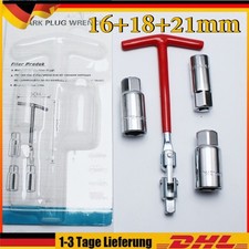 Zündkerzen-Schlüssel für Zündkerzen 16 mm 18 mm 21 mm Satz PKW Motorrad 4-tlg.