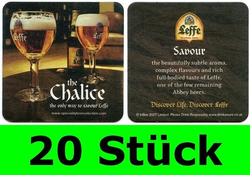 Stück bierdeckel leffe - 20,