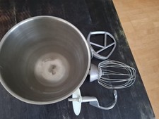 Edelstahl Rührschüssel, Knethacken, Rührer, Schneebesen f KENWOOD Küchenmaschine