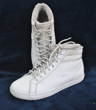 Weiße Leder Schnürstiefeletten Straightset Thermo Damen Gr. 5,5 (39) LACOSTE