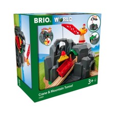 Brio World Eisenbahn Gebäude Große Goldmine mit Sound-Tunnel 7 Teile 33889