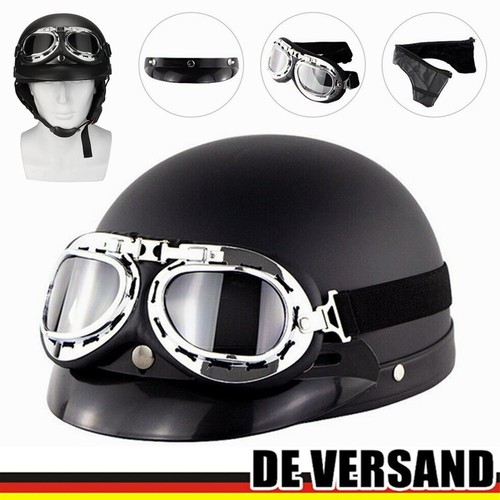 Retrohelm halbschale brille - halbschale,