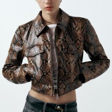 ZARA Jacke 'Faux Leather