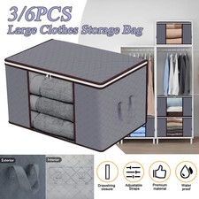 3x Aufbewahrungstasche Groß Kleideraufbewahrung Umzugskartons Aufbewahrungsbox
