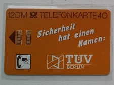 Telefonkarte TÜV Berlin, 12 DM, S01 A 30.000 9.88 DPR, Sehr selten
