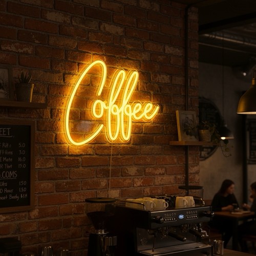 Led leuchtreklame kaffee - led,