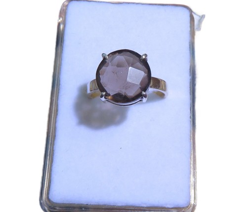 Rauchquarz facettiert ring 925 - ring,