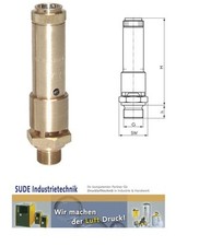 TÜV geprüftes Sicherheitsventil 1/2" fest eingestellt & verplombt DN10 bis 13bar