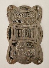 Typenschild Steuerkopfschild Terrot F Nr.22869