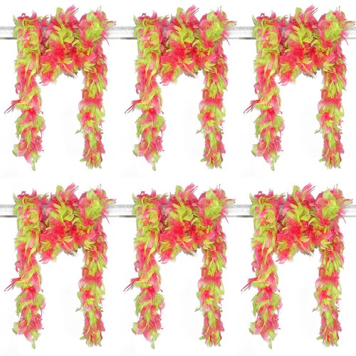 Feder boa pink gelb - 6x,