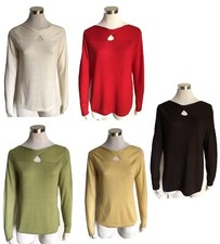 Damen Pulli Seide/Kaschmir