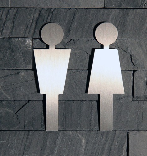 Türschild set mann und - türschild,
