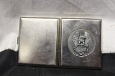Zigarettenetui Zigarettenbox Metall Burning Flames Dose Schachtel Emblem Adler